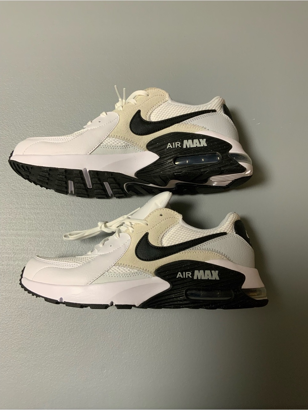 Nike White and Black Air Max Trainers